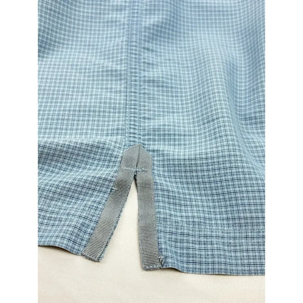 The North Face Men’s XL Blue Short Sleeve Button Front Hiking Shirt Vented